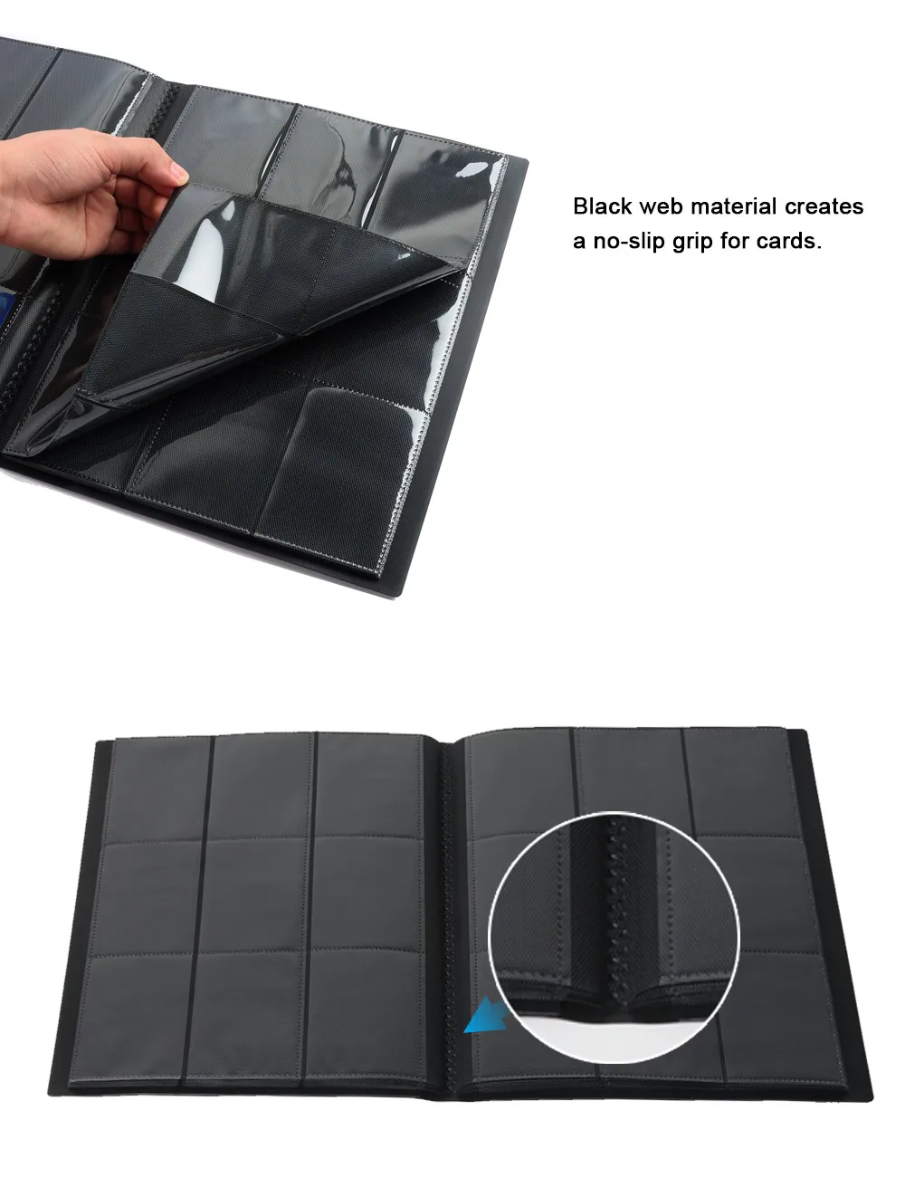 9 Pocket Sport Trading Card Albums Folder Sleeves Side Loading Premium PP Card Book Card Holder Binders & Pages 9-Pockets