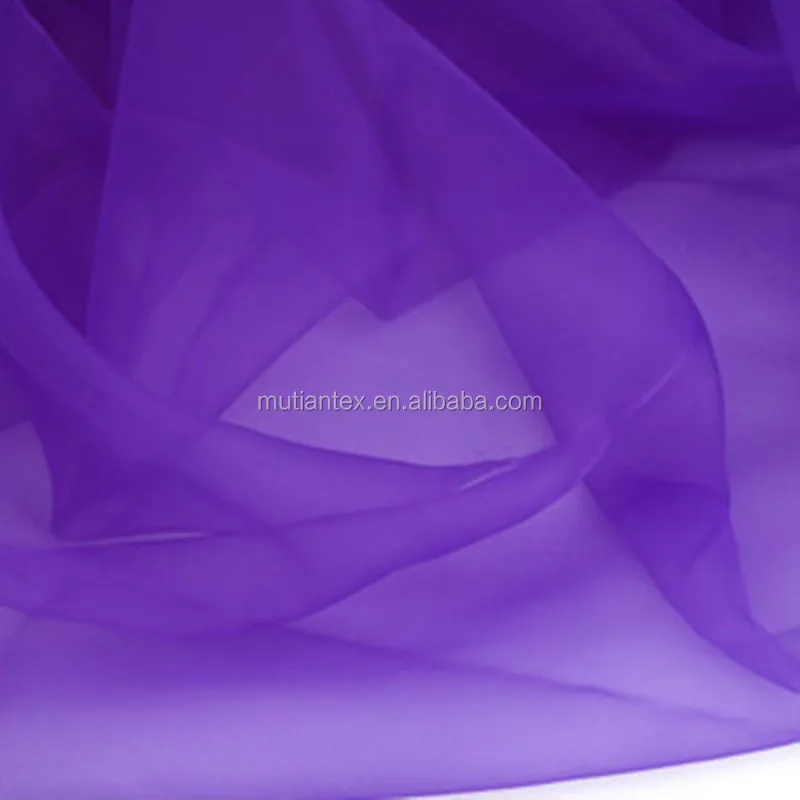 Factory supply 100% polyester colorful sheer terylene fabric wide curtain voile fabric