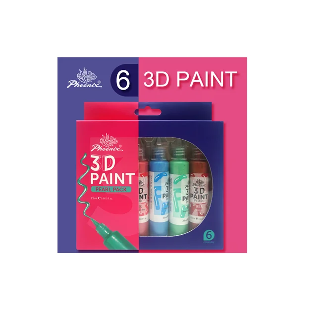 wholesale 6x25ml Art set CE Paint factory kids creative toys educational art supply 3D Acrylic Paint