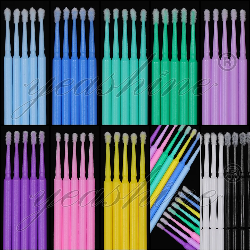 
Plastic Refill Detal Micro Brush Microfiber Wands Disposable Flox Applicator Dental Microbrush 