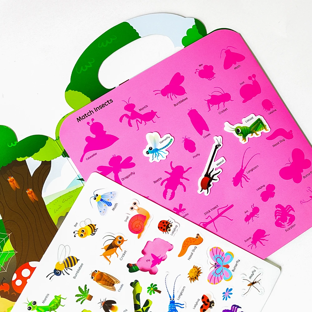 OEM Wholesale TPE Reusable Sticker Books Learning Toys Cute 3d Anime Stickers Waterproof Jelly Stickers For Kids