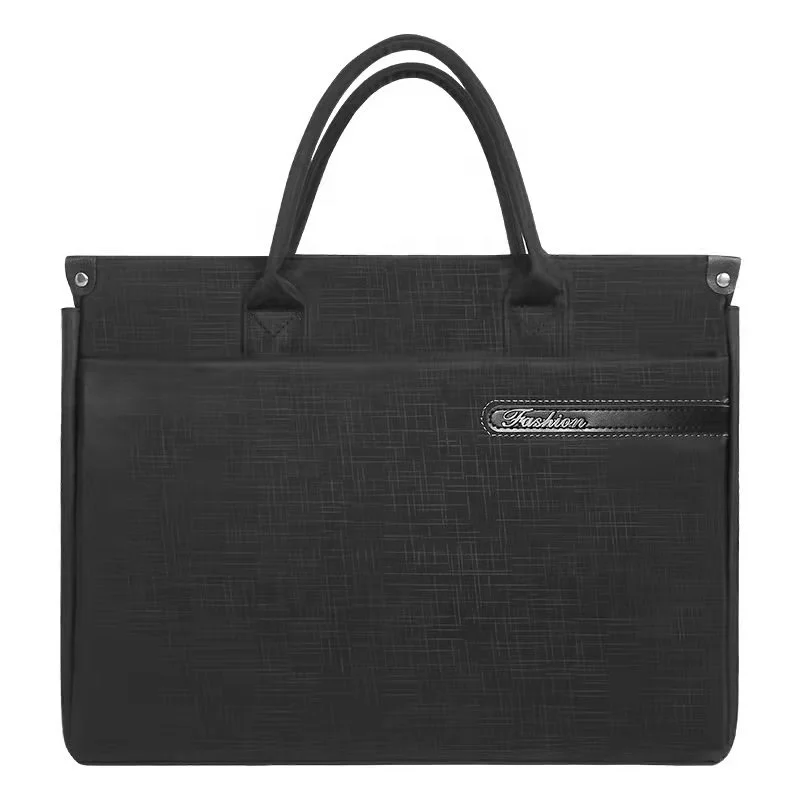 Hot Selling  Wholesale Business Office Oxford black men Metal zipper multi-pocket business briefcase