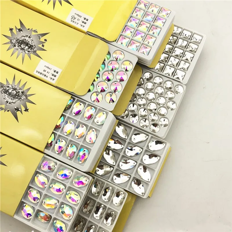 Wholesale Price 12mm Square crystal sew on gems rhinestone stone for wedding dress bridal gown decorations