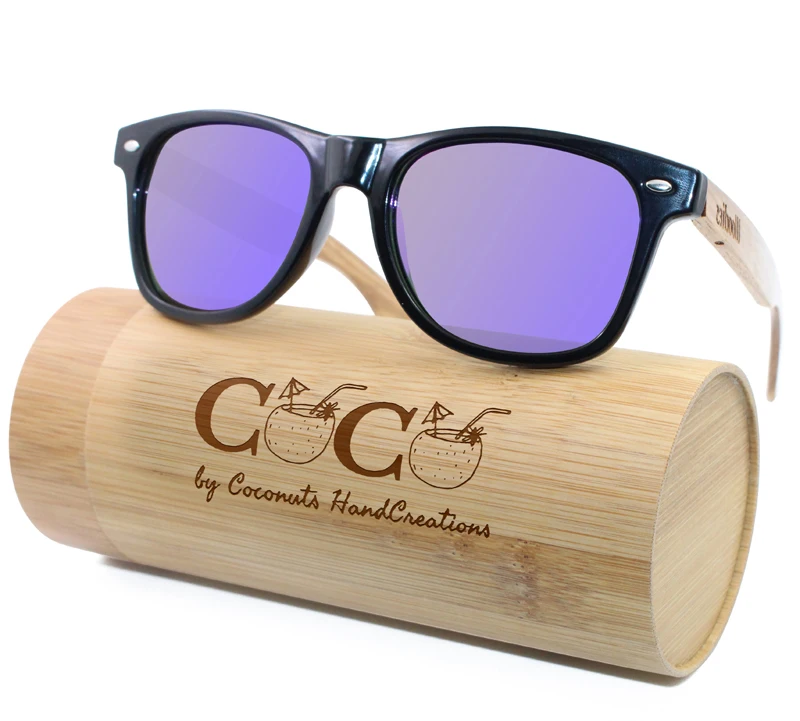 high quality lentes de sol bambu wood recycled plastic pc sunglasses engraved logo fashion retro sun glasses polarized luxury
