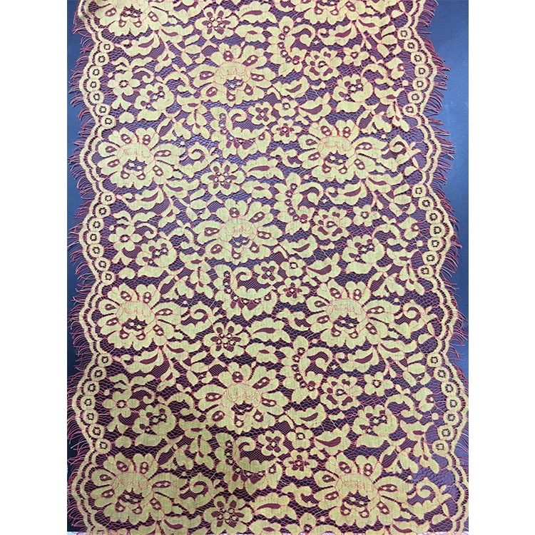 2019 Nylon Cotton Two Colors Eyelash Fabric Lace Swiss Lace Fabric for Clothing