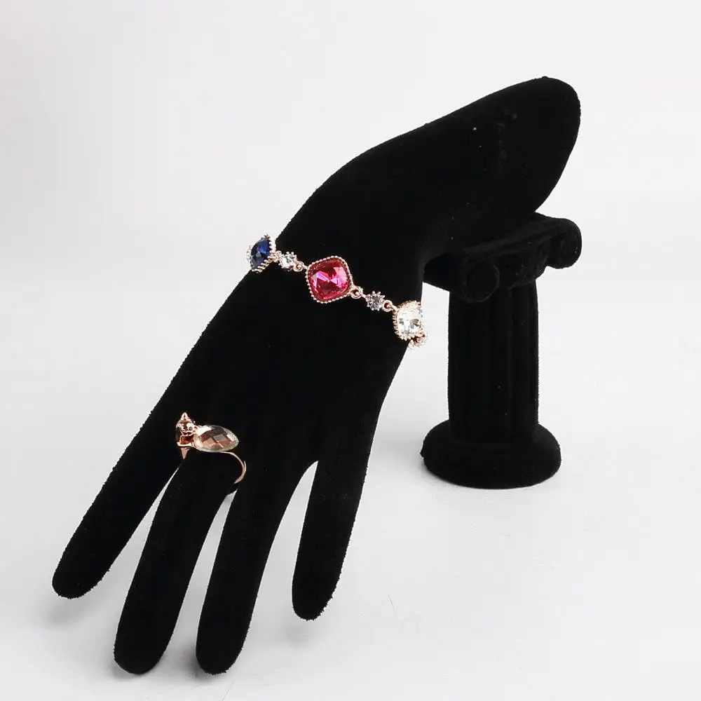 Shaped Hand Jewelry Display Stand Velvet Hand Model Ring Bracelet Bangle Hanging Organizer Stand