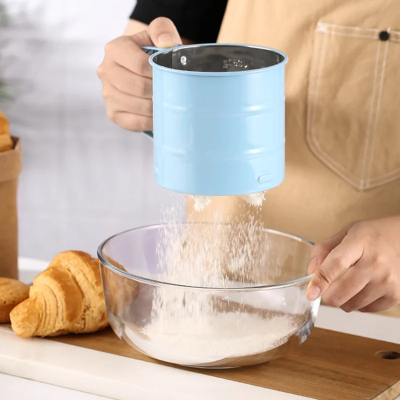 Kitchen Accessories Flour Sifter Stainless Steel Sieve Cup Large Sifter For Baking Tools And Powdered Sugar Flour Sieve