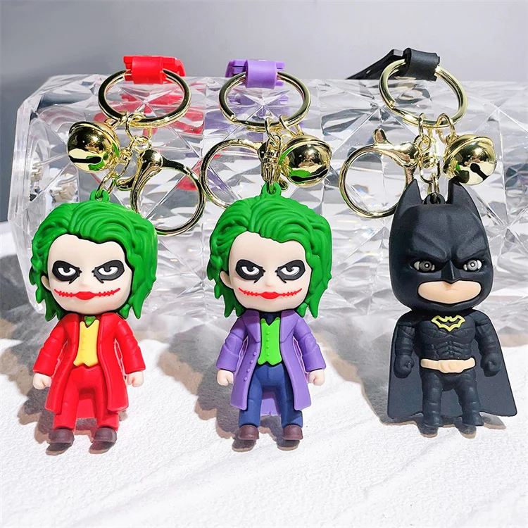 Jokers Keychain Superheros Batmans Harley Quinn Doll Car Keychain Pendant Crane Machine Small Gift