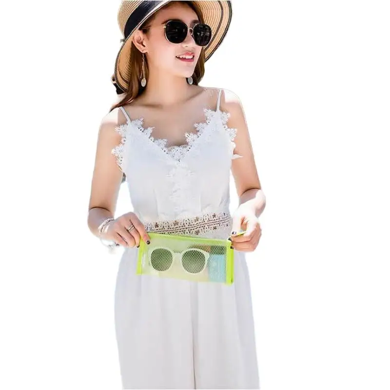 Makeup Travel Bag Custom Printed Logo Pvc Hanging Toiletry Toiletry Custom Plastic Sublimation With Led Mirror clear plastic bag