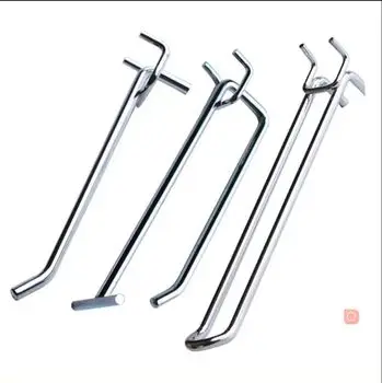 Huifeng  Supermarket Shelf Accessories Hook Square Pit Plate Hole Plate Mesh Shelf Single Branch Double Pole Hook