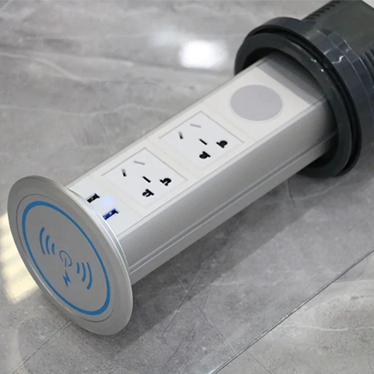 JG307-DSL Touch POP Up Smart Intelligent Wireless Electric Lifting Desktop Socket For Office table