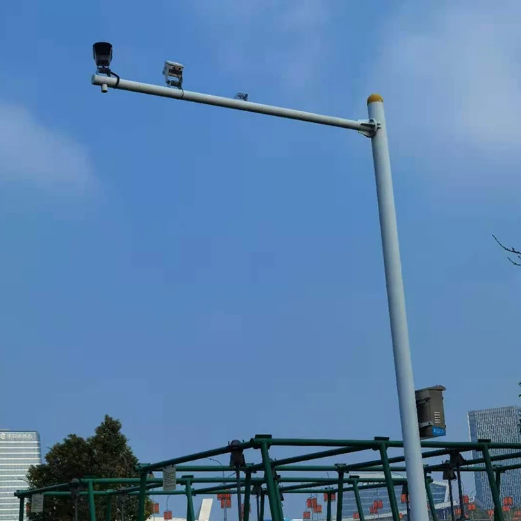 electric supply outdoor surveillance camera pole system