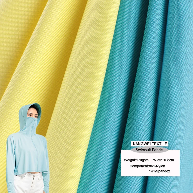 Nylon Con Spandex UV Sun Protection T Shirt 170G UPF 50 Swim Fabric Sun Protection Clothing For Women