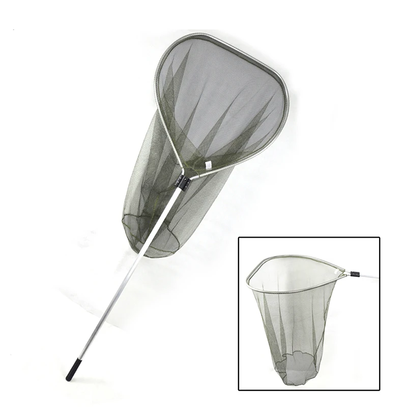 Летучая рыболовная легкая углеродная посадочная сетка с резиновым покрытием