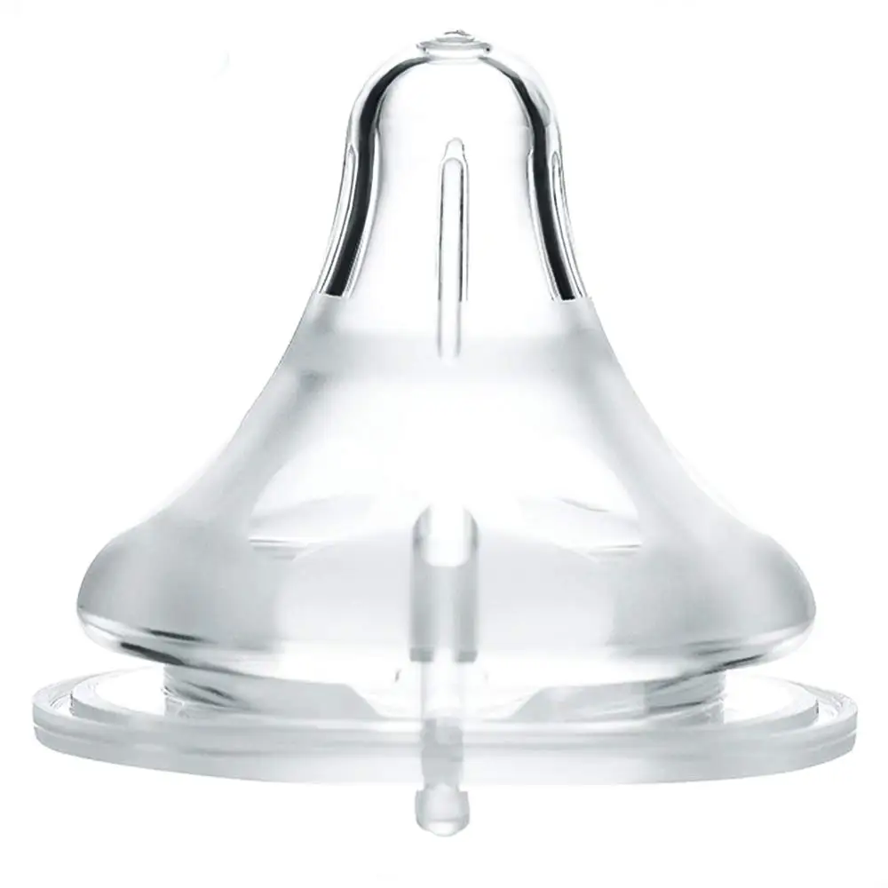 Hot Sale BPA free Natural flow wide neck bottle liquid silicone baby feeding nipples