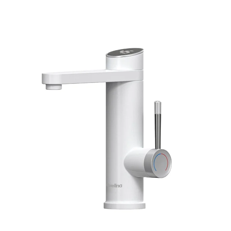 Briwellna 220V Bathroom Mixer Tap Instant Heating Digital Display Electric Heat Faucet Hot and Cold Water Dual Use Heater Faucet