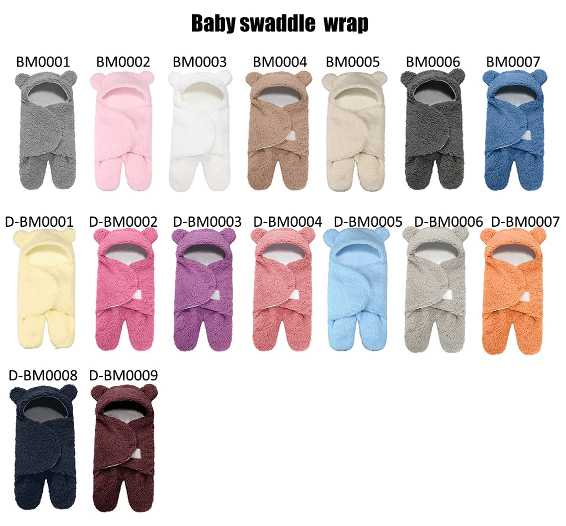 INS  Infant children super soft plush lamb wool blankets sleeping bags