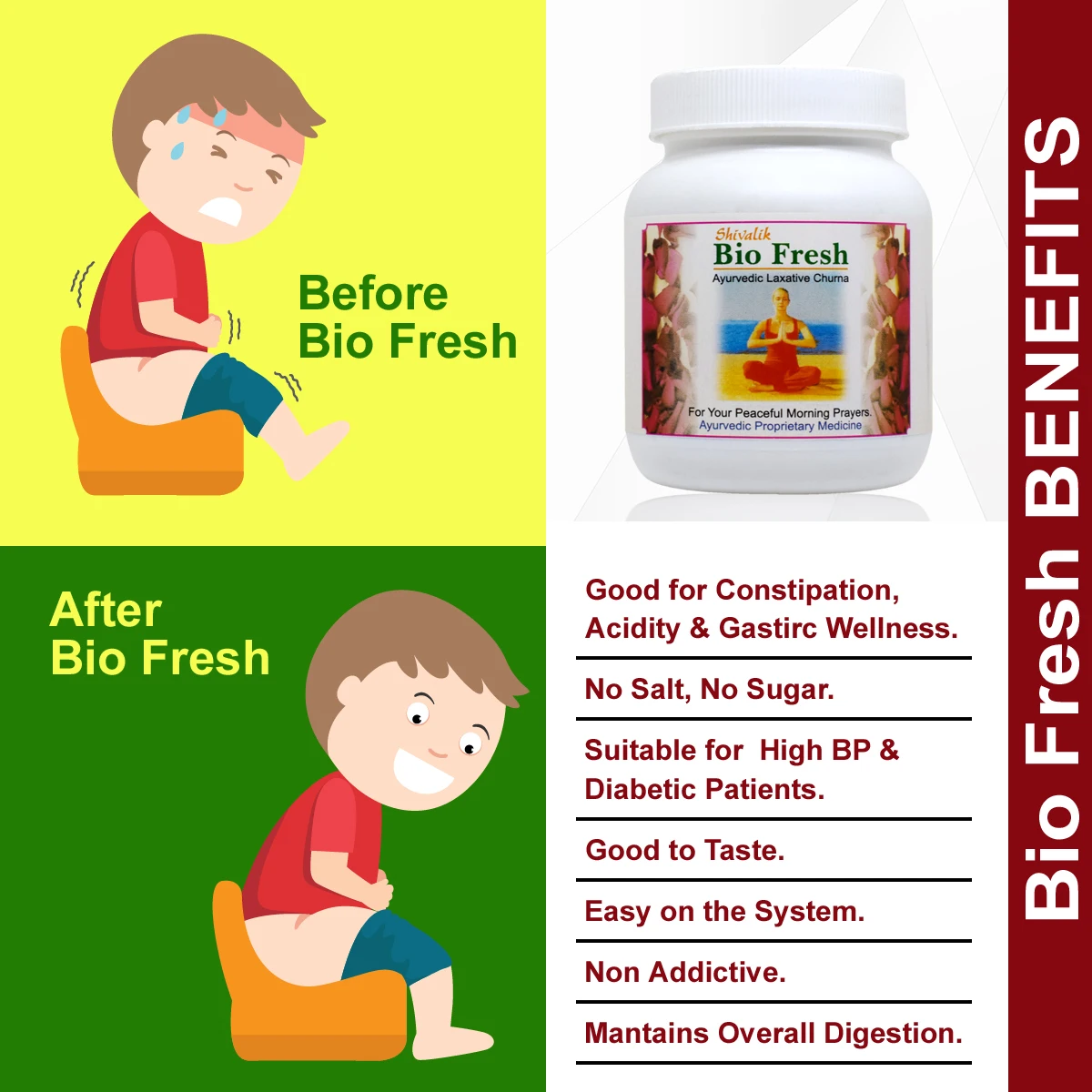 Herbal Bio fresh capsule Ayurveda medicine good for constipation acidity and gastric wellness high BP patients use tablets
