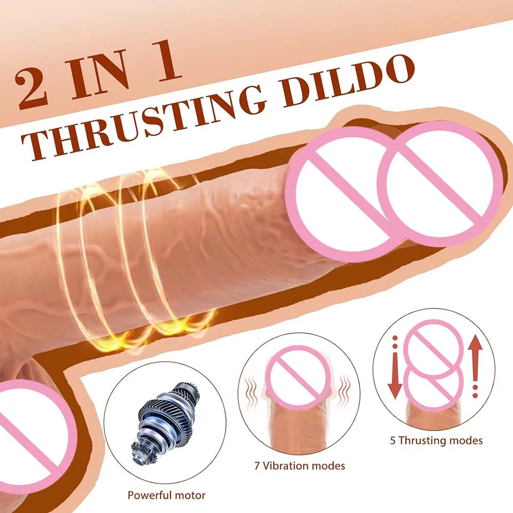 8.5 inch Liquid Silicone Thrust Swing Dildos Male Masturbation Machine Clit G Spot Anal Stimulation Thrusting Dildo For Women