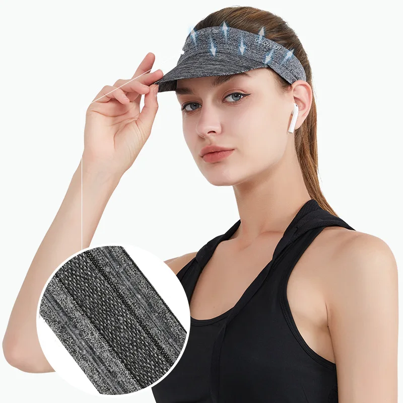 summer distressed stone washed unisex outdoor sports tennis golf sun visor cap hat