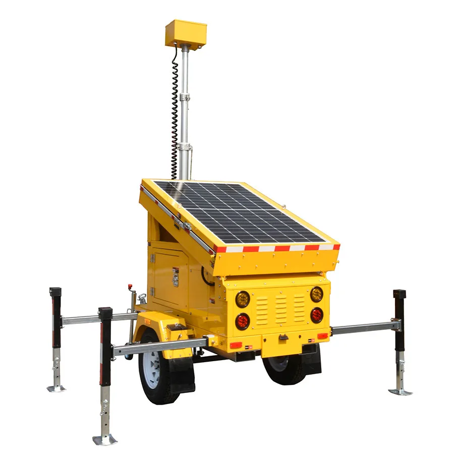 Mobile Solar Surveillance Trailer for Sale and Rental with Monitoring Box