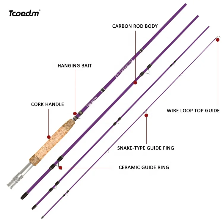TCOEDM 12ft 14ft custom fly pole case fly rod combo fishing fly bamboo rods kit
