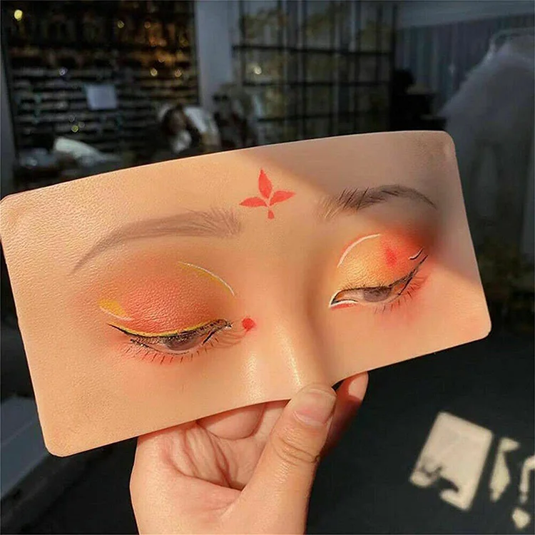 Permanent makeup practice board Silicone Face Eyelashes Practice For Cosmetic Training