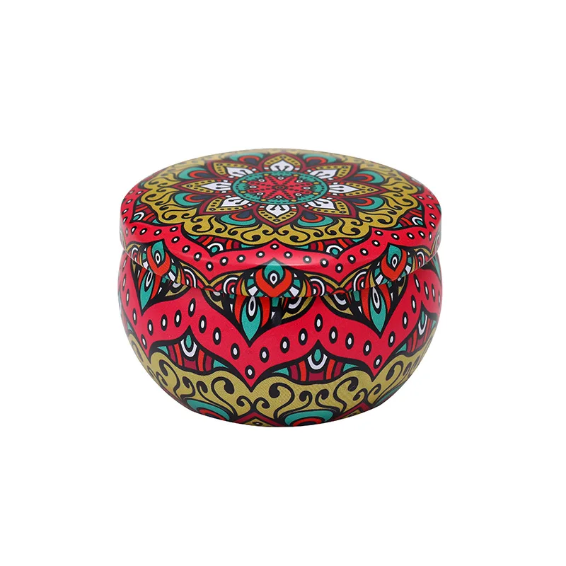 Decorative Soy Wedding Gift Set Metal Aroma 8oz candle tins with lids scented 4oz candle tins