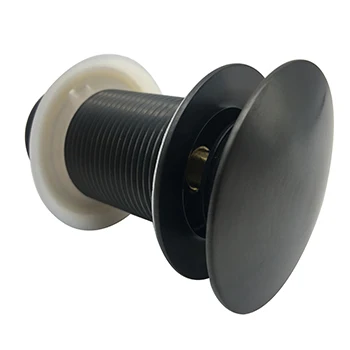 ND519 Gun Black PVD  Glass Basin Drainer, Watermark Brass Mushroom Gun Metal PVD  Drainer Bathroom waste Pop up waste Push Up