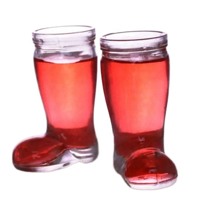 Manufacturer of 2oz boot shot glasses boot shape beer glass free samples premium quality