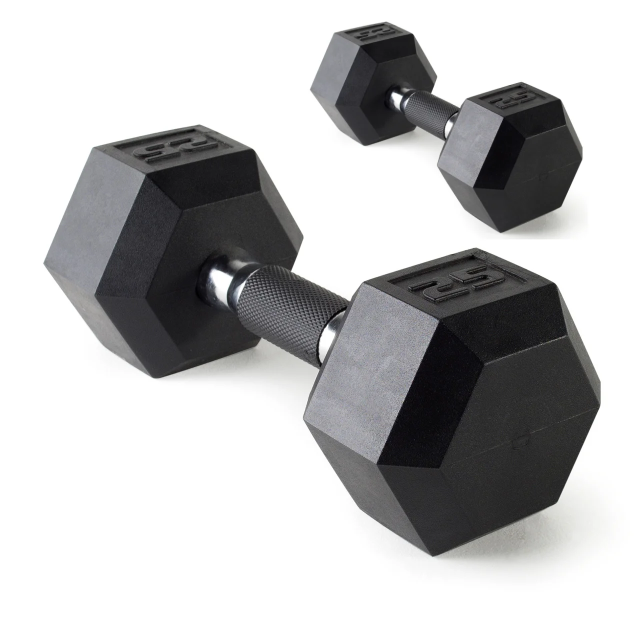 High Quality Anti-Slip Hex Rubber Dumbbell Set Gym Equipment