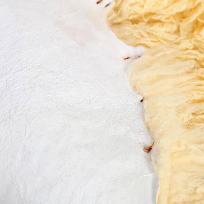 rectangle rounded Faux Fur Rug Custom Luxury Faux Sheepskin Fur Carpet and Rug