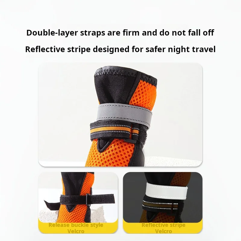 Luxury English Color Contrast Dog Sports Shoes for Medium to Large Dogs Fashionable and Functional Pet Footwear