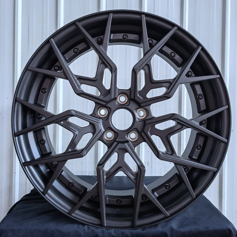 2023 fashion black gold color two-tone car rims everysize forged luxury aluminum alloy wheels for toyota corolla