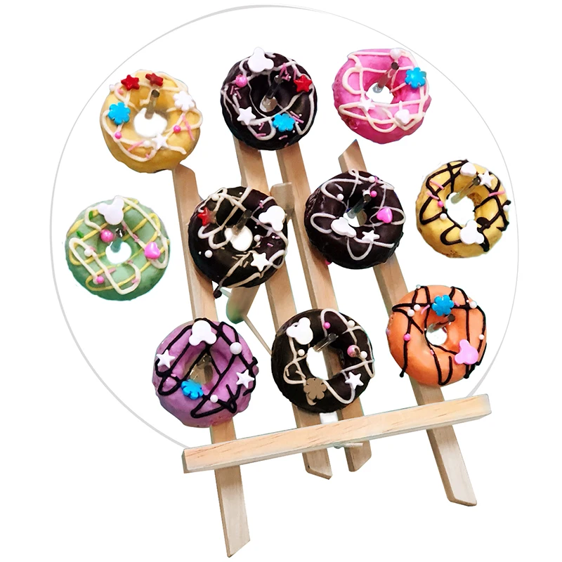 Hot sale acrylic donut display rack birthday&Christmas use round donut display stand