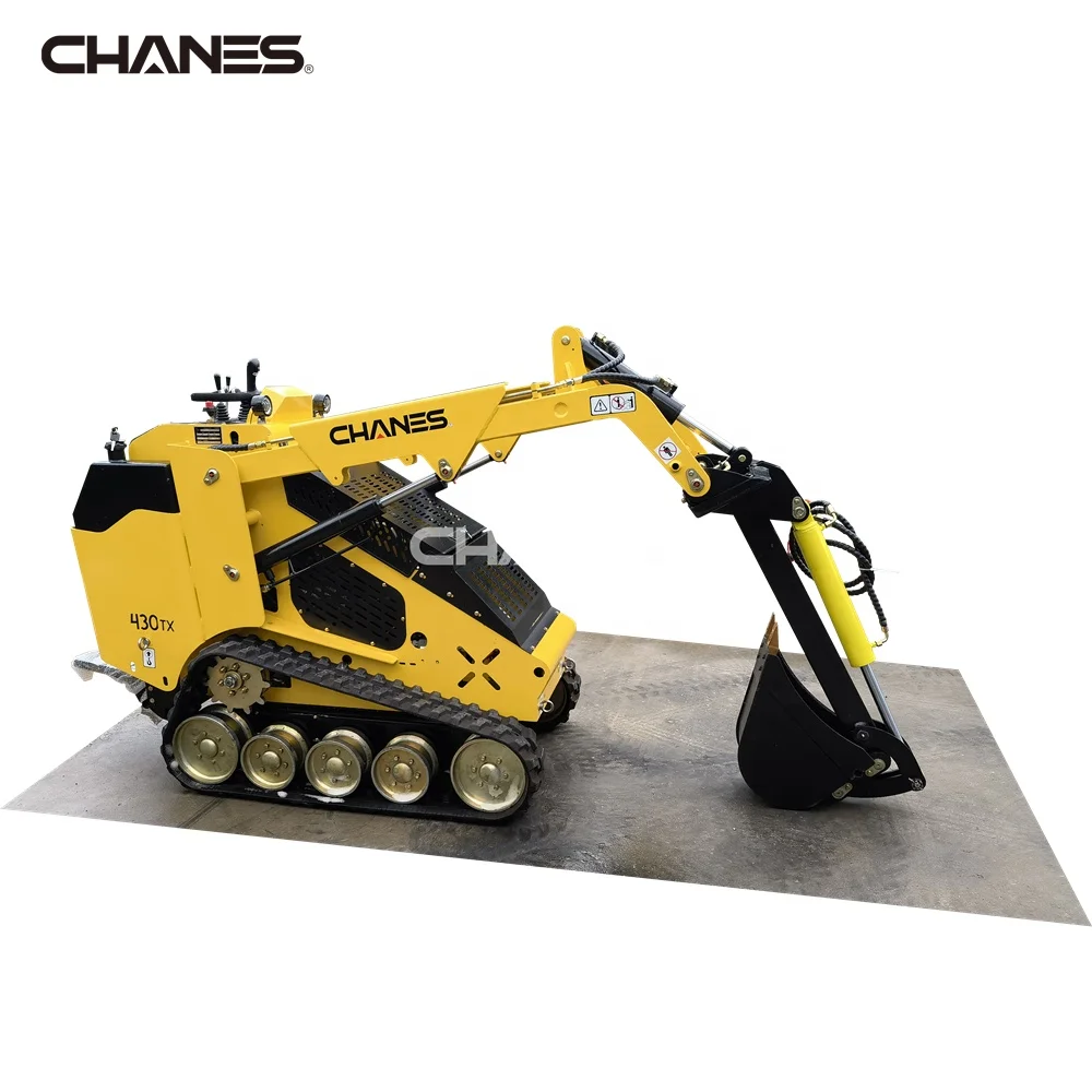 diesel mini skid steer loader 25hp   forestry mulcher skid steer trencher attachment EPA  excavator kubota mini skid loader
