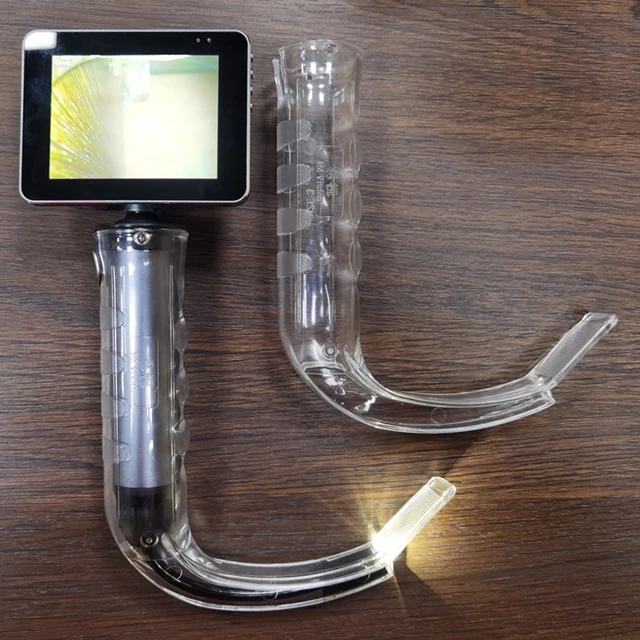 Hospital  complete set  video laryngoscope  reusable with disposable  blade