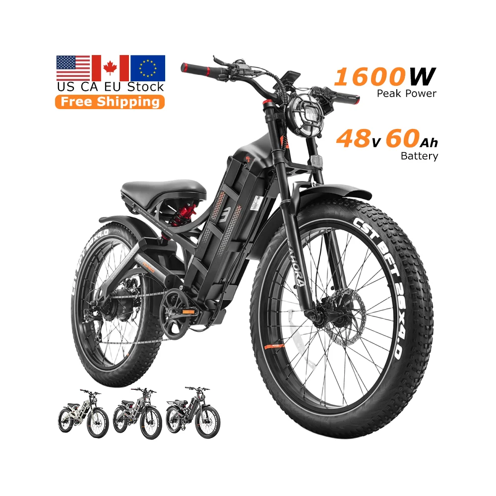 Eahora Romeo Pro Электрический велосипед 104-112 миль 26*4 шина с вилкой Подвески 1200 Вт мотор с 48 В * 60 А · ч съемный аккумулятор