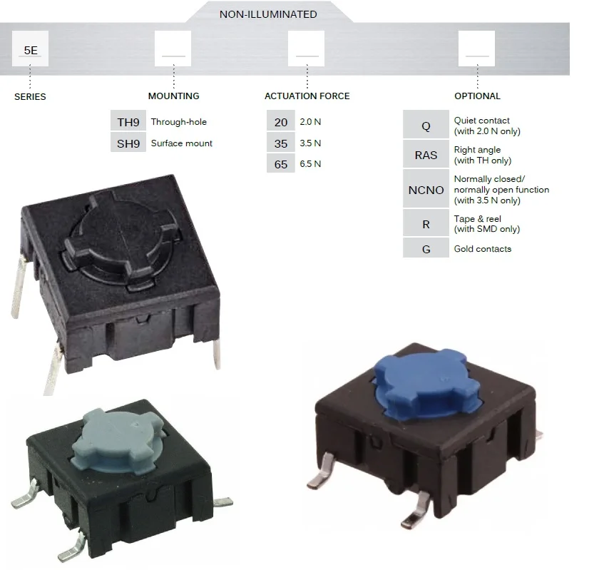Multimec, Дания, MEC Тактильные переключатели 5ESH935