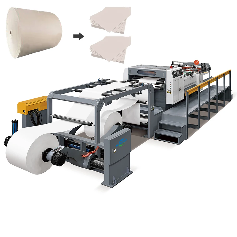 Automatic Paper Roll Rotary Sheeting Machine Kraft Paper Cutting Sheeter Machine