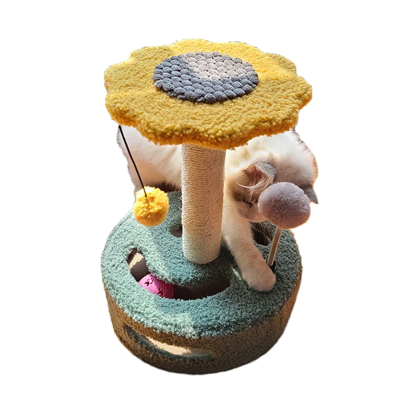 High Quality Cat Toys Sisal Rope Scratching Post Cactus Climbing Frame Cat Tree