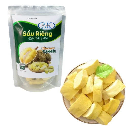 Top Selling Freeze Dry Fruit Durian Low Sugar Nutrient-Dense HACCP Certificate Plastic Bag Packaging Vietnamese Factory