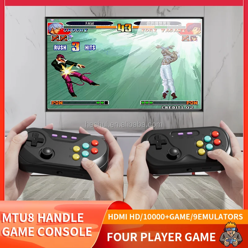 Лидер продаж 2022, мини-консоль для видеоигр, 4K, HD, 32 ГБ, 10000 + игр, портативная ТВ-консоль для семейных игр