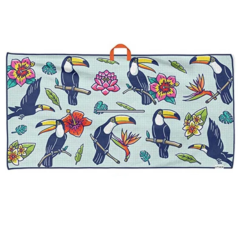 Microfiber waffle sublimation golf towel custom golf towel golf towel with loop