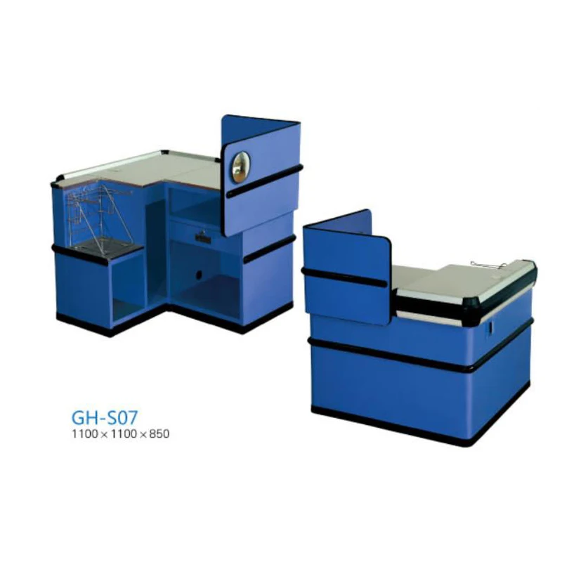 Wholesale Multifunctional Retail Counter Desk Cashier Supermarket Checkout Counter With Conveyor Belt