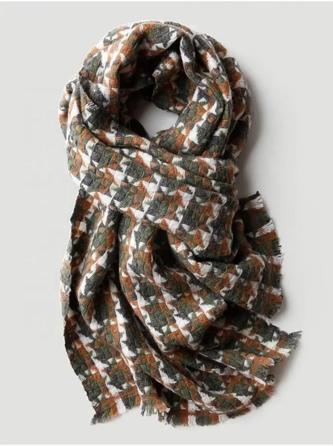 Lady Women Scarf  Green Color  Winter Scarves Cashmere Scarf Luxury