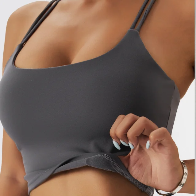 Winter Warm Sports Underwear Beauty Back Plush Thick Yoga Bra Top Running Nude Fitness Vest