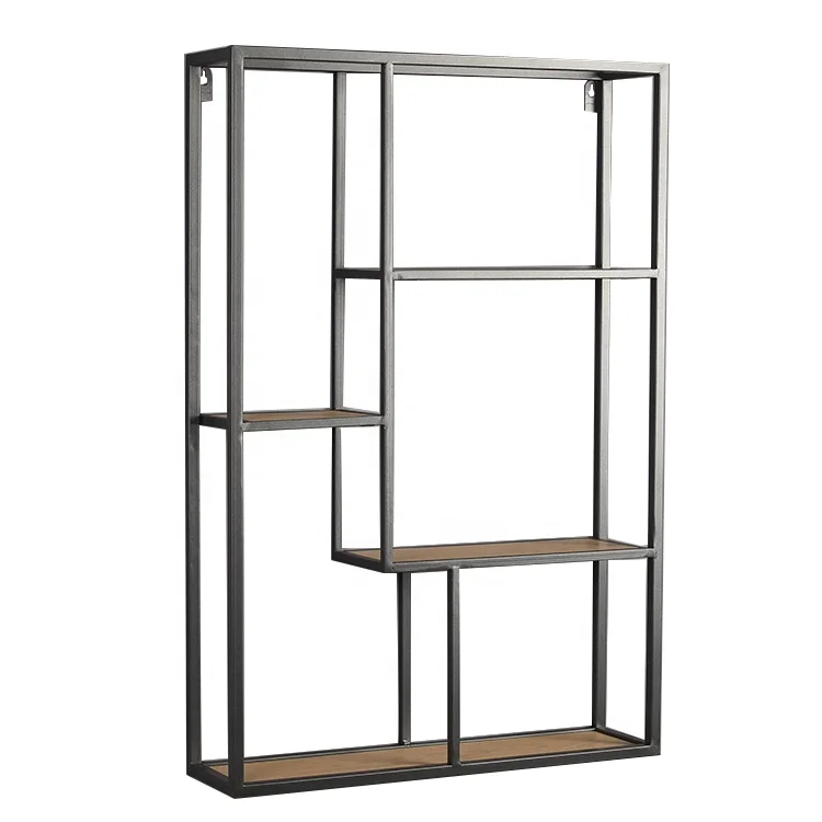 Декоративная настенная железная полка Mayco для хранения в фермерском стиле