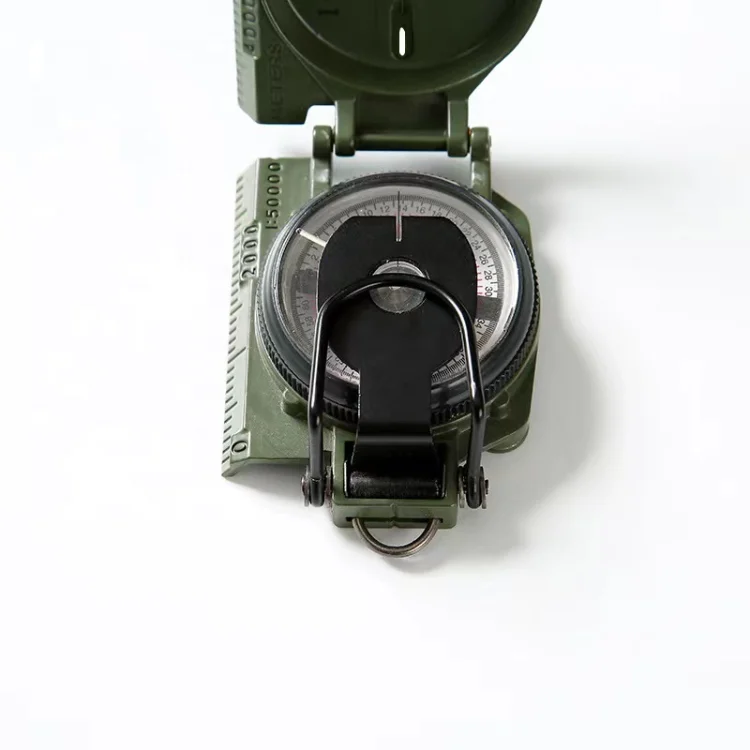 US Phosphorescent Lensatic Compass Olive Drab Accurate Waterproof Hand Held Compasses With Pouch