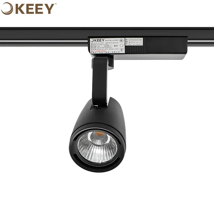 2020 keey hot sale 10w black 3-wire led track light special design omni-directional adjustable track led light DG314
